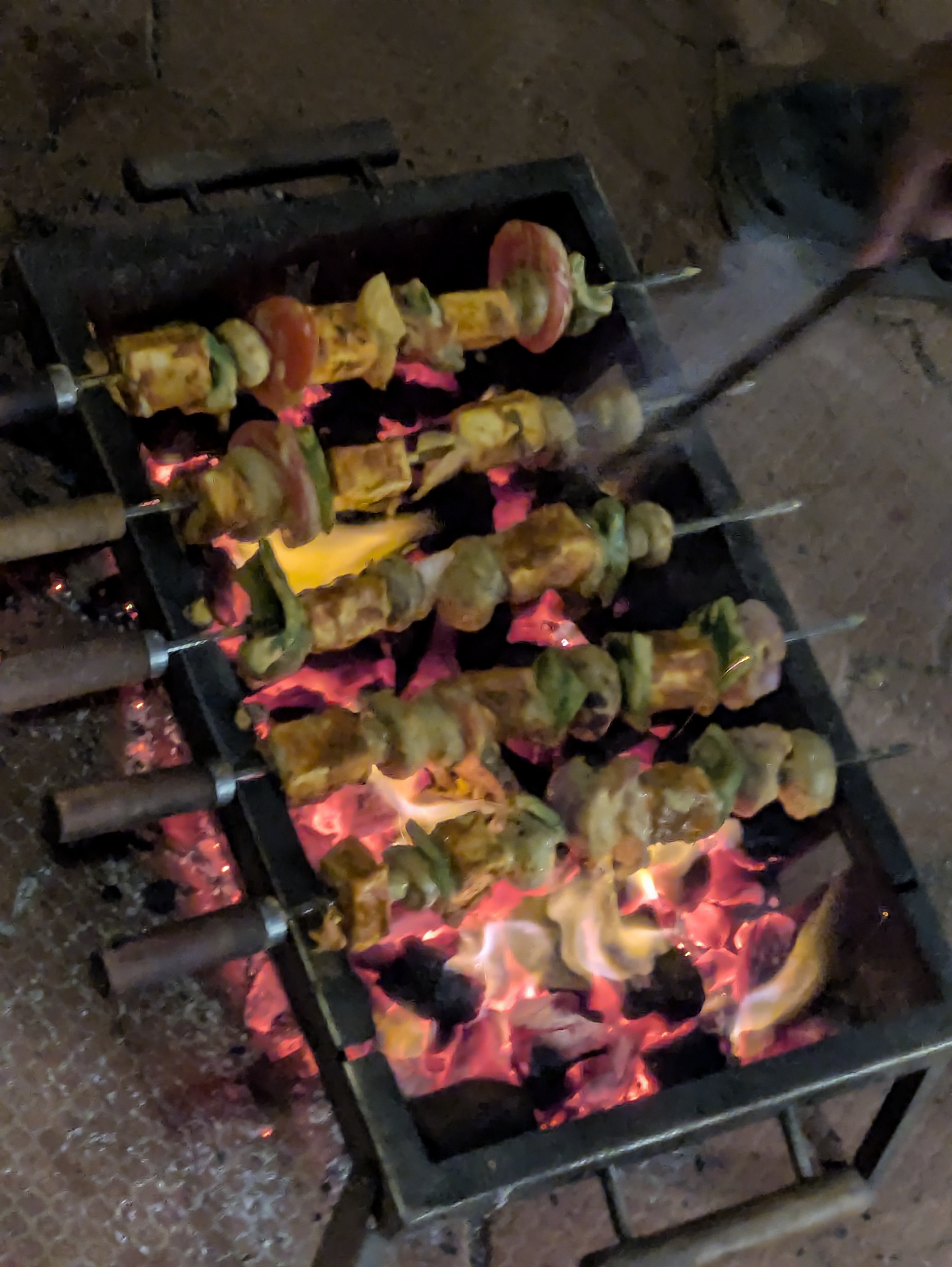 BBQ setup at villa